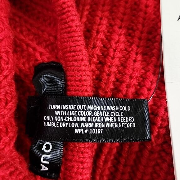 Aqua One Shoulder Red Sweater Medium NWT - Picture 5 of 6